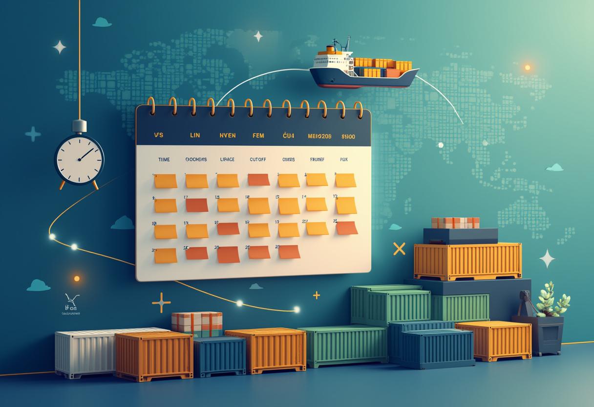 Calendrier des départs groupage maritime : fréquences, cut-off & planning